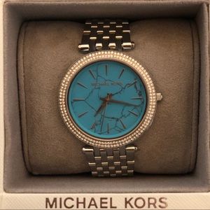 Michael Kors - Turquoise and Silver Darci Watch